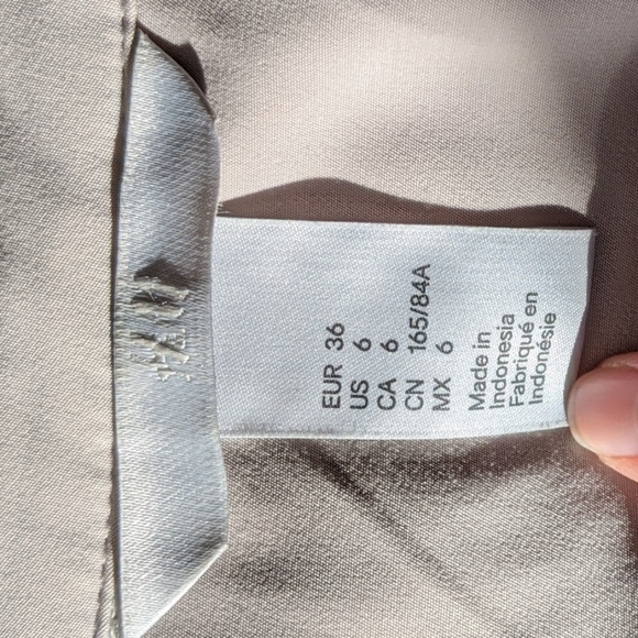 Grey satin button up top - Picture 5 of 7